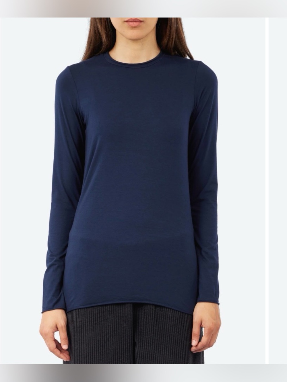 LABO.ART basica cotton jersey top in navy size 4